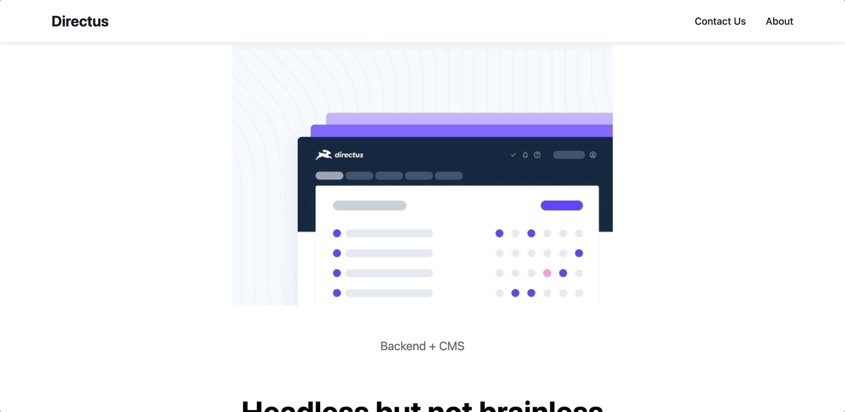 image showing the CMS in full display